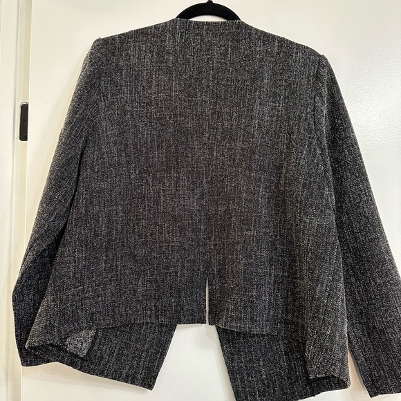 Cleo Petite Collarless Blazer - Size XL - Black/Grey/White - Zipper Pockets - Picture 5 of 8